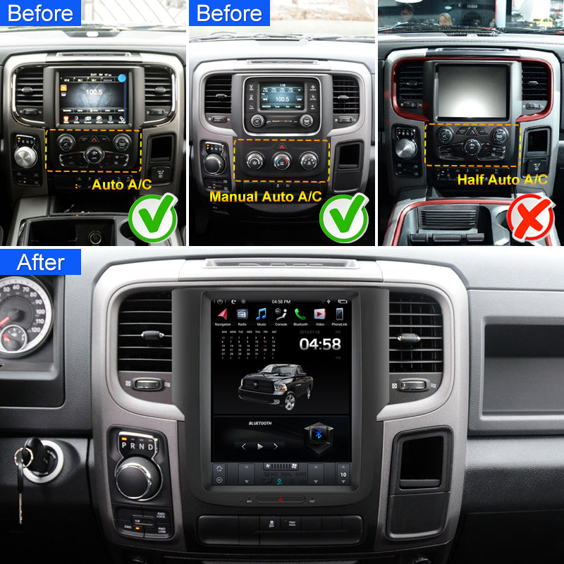 The Definitive Guide to Tesla Screen Car Radio for Dodge RAM 1500 2500 Trucks: 2012-2018 Manual & Auto A/C GPS Navigation