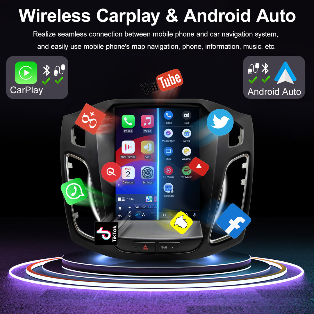 for Ford Focus 2012-2018 Tesla style car radio