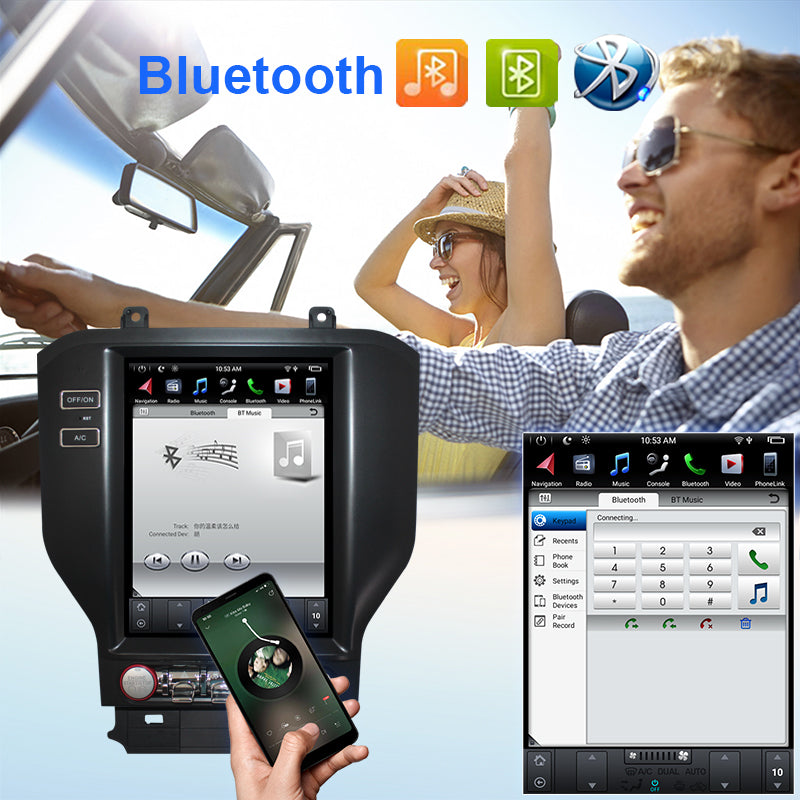 KSPIV | 10.4" Car Radio | Ford Mustang 2015- | GPS Navigation |Tesla Vertical Screen