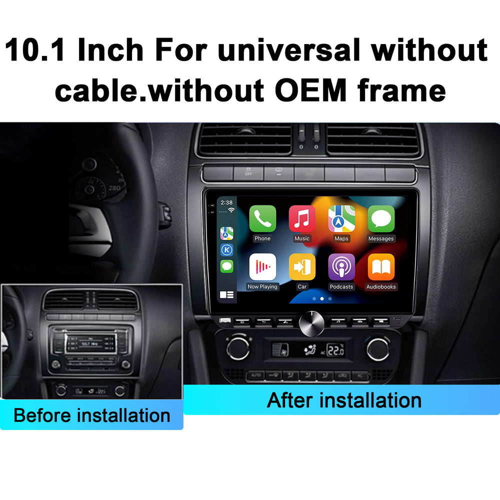 Android 10.1 Inch Universal Car Stereo Radio Multimedia Video Carplay & Android Auto in Dash Kit Head Unit GPS Navigation