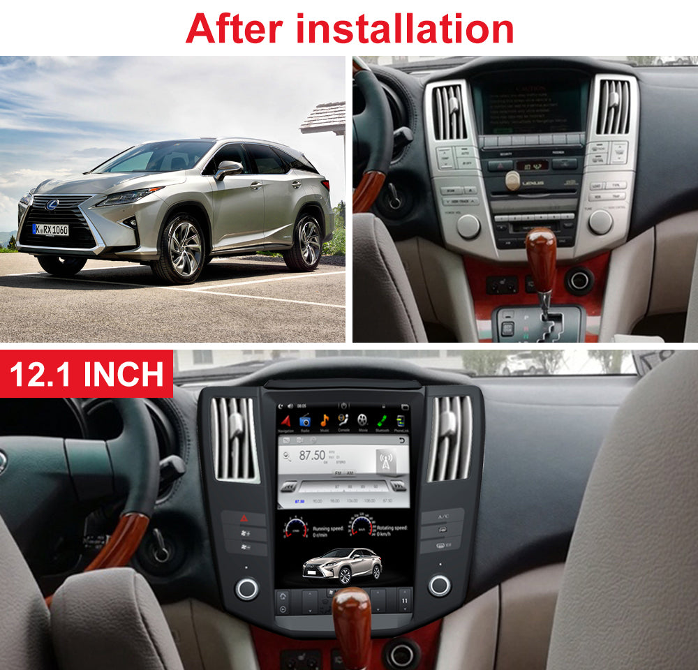 KSPIV | Lexus RX300 RX330 RX350 RX400H | 12.1 inch Tesla Style Screen | Car Radio | 2004-2008