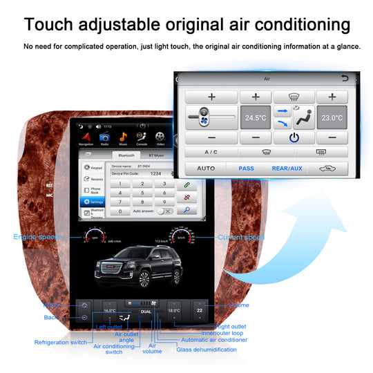 KSPIV | GMC Yukon/Chevrolet | Tahoe Silverado | 2007-2012 | Tesla Vertical Screen | Car Radio