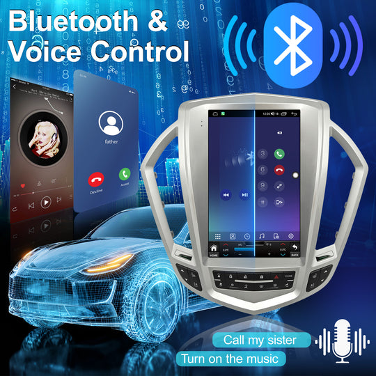 12.1 inch Vertical Screen Tesla Style Car Radio Stereo for Cadillac SRX 2009-2012