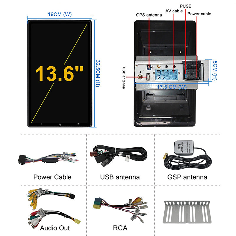 KSPIV | 13.6 Inch Car Radio | Android 13 | Touch Screen | Holden RA Rodeo Multimedia Player