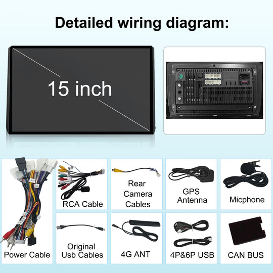 15 Inch | Car Stereo Radio | Toyota Tacoma 4 Runner  XRunner | 2024 2025 2026