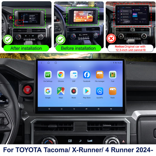 15 Inch | Car Stereo Radio | Toyota Tacoma 4 Runner  XRunner | 2024 2025 2026