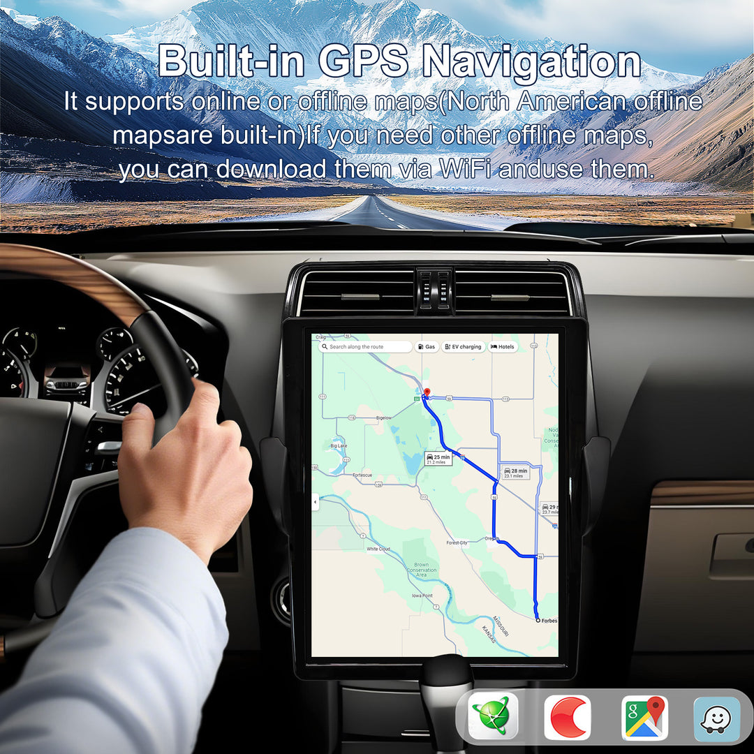 17 inch Car Stereo Radio for TOYOTA PRADO 2018-  Navigation Vertical Screen