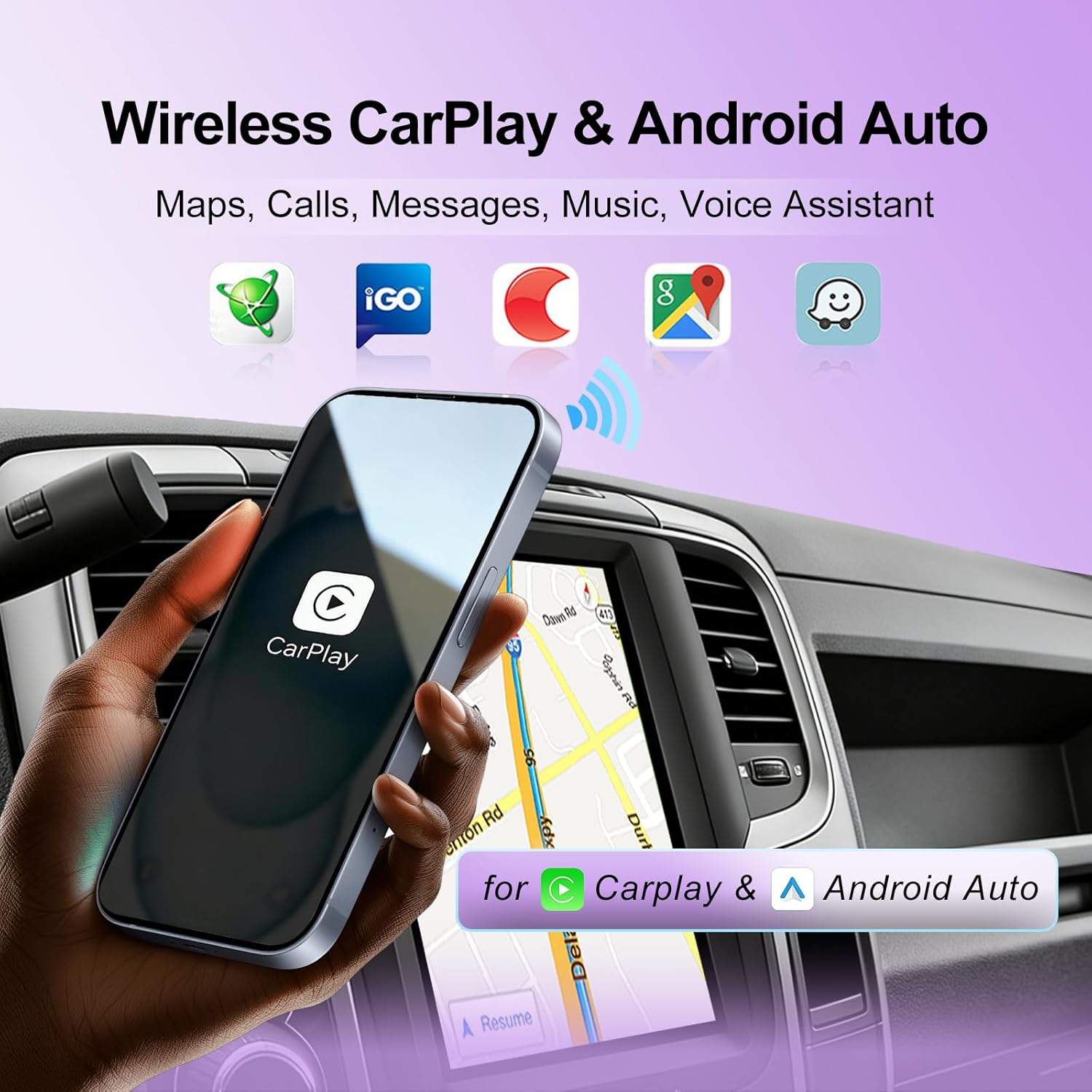 10.4" Vertical T-Style Android 14 Car Stereo for Dodge Ram 1500 2500 3500 2013-2018, Wireless CarPlay Android Auto, 4G LTE GPS, DSP EQ, A/C Touch Control, Backup Camera, Plug & Play