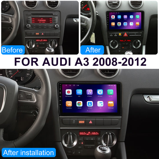 9 inch  Android 13 Auto radio GPS for AUDI A3 2008-2012 Car Radio Multimedia Video Player Navi Stereo