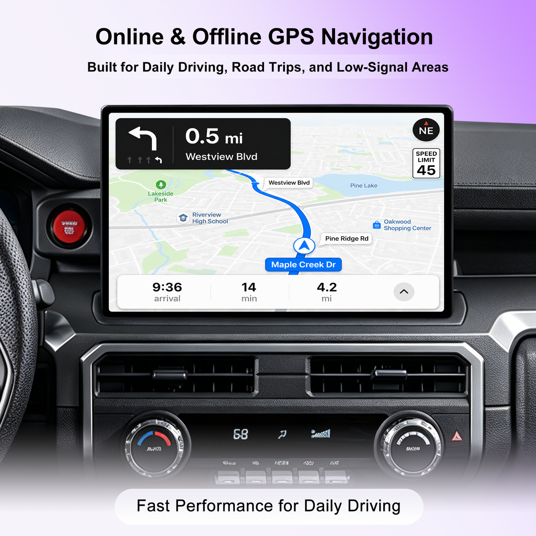 15-Inch Android 14 Car Stereo for Toyota 4Runner, QLED Touch Screen Radio with Wireless CarPlay Android Auto, Qualcomm 6125 8GB+128GB, 4G LTE, DSP Audio, GPS Navigation, JBL, Backup Camera, Plug & Play