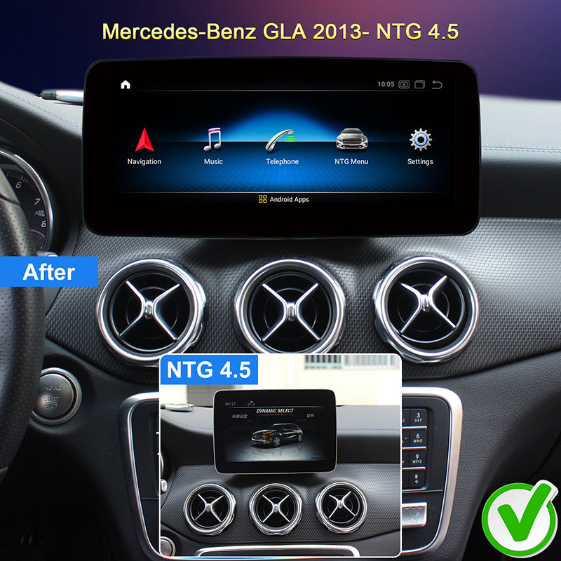 Android 10.25" Screen Car Radio for Mercedes-Benz GLA 2013- NTG 4.5 Car Audio Auto Stereo GPS Navigation Tape Recorder