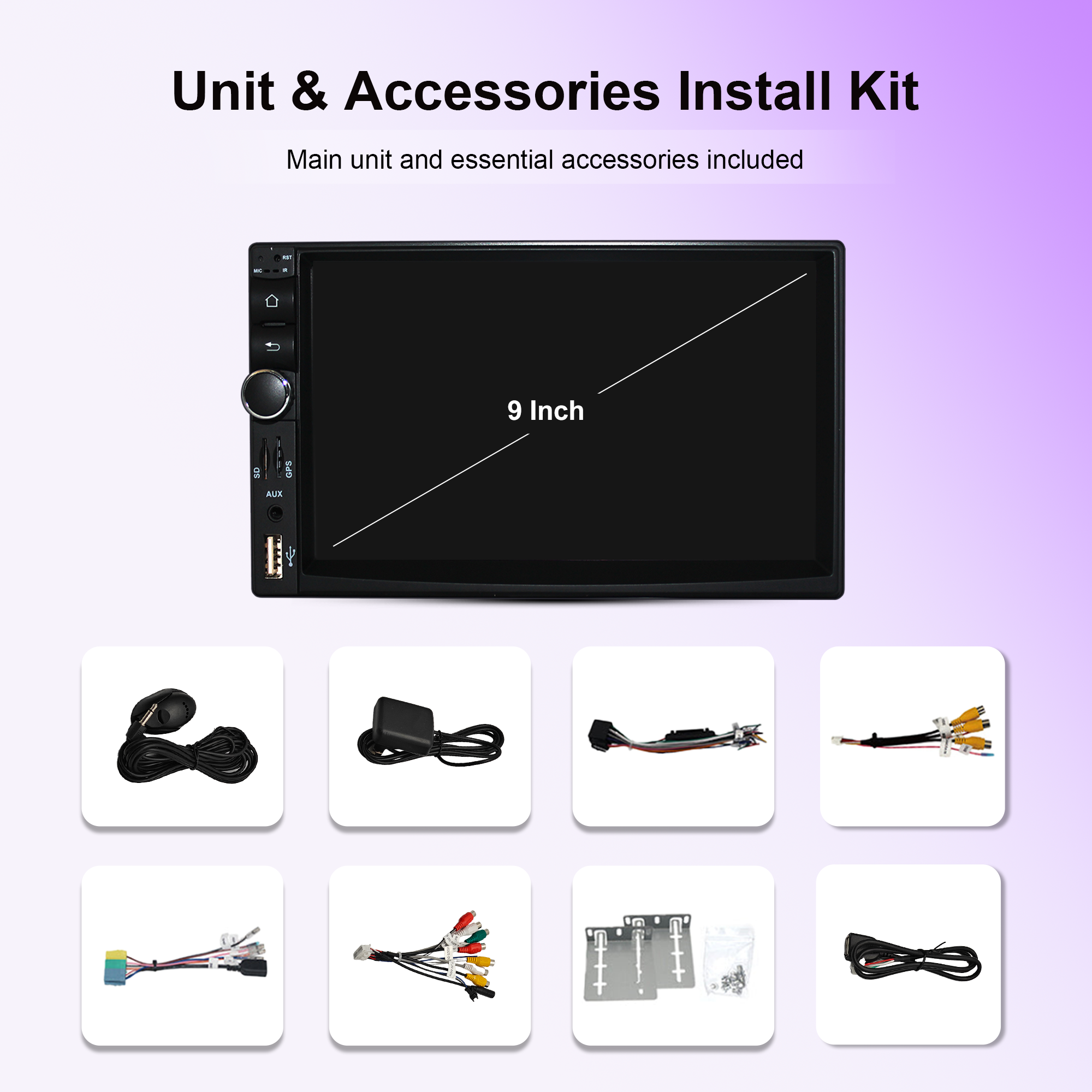 Universal 7 Inch 2 Din Android Car Multimedia Player Touch Screen In-Dash GPS Navigation Autoradio Carplay BLT/WiFi/DSP Headunit