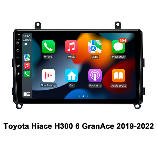 9 inch 2Din Android 13 Autoradio GPS for Toyota Hiace H300 6 GranAce 2019-2022 Car Radio Multimedia Video Player Navi Stereo