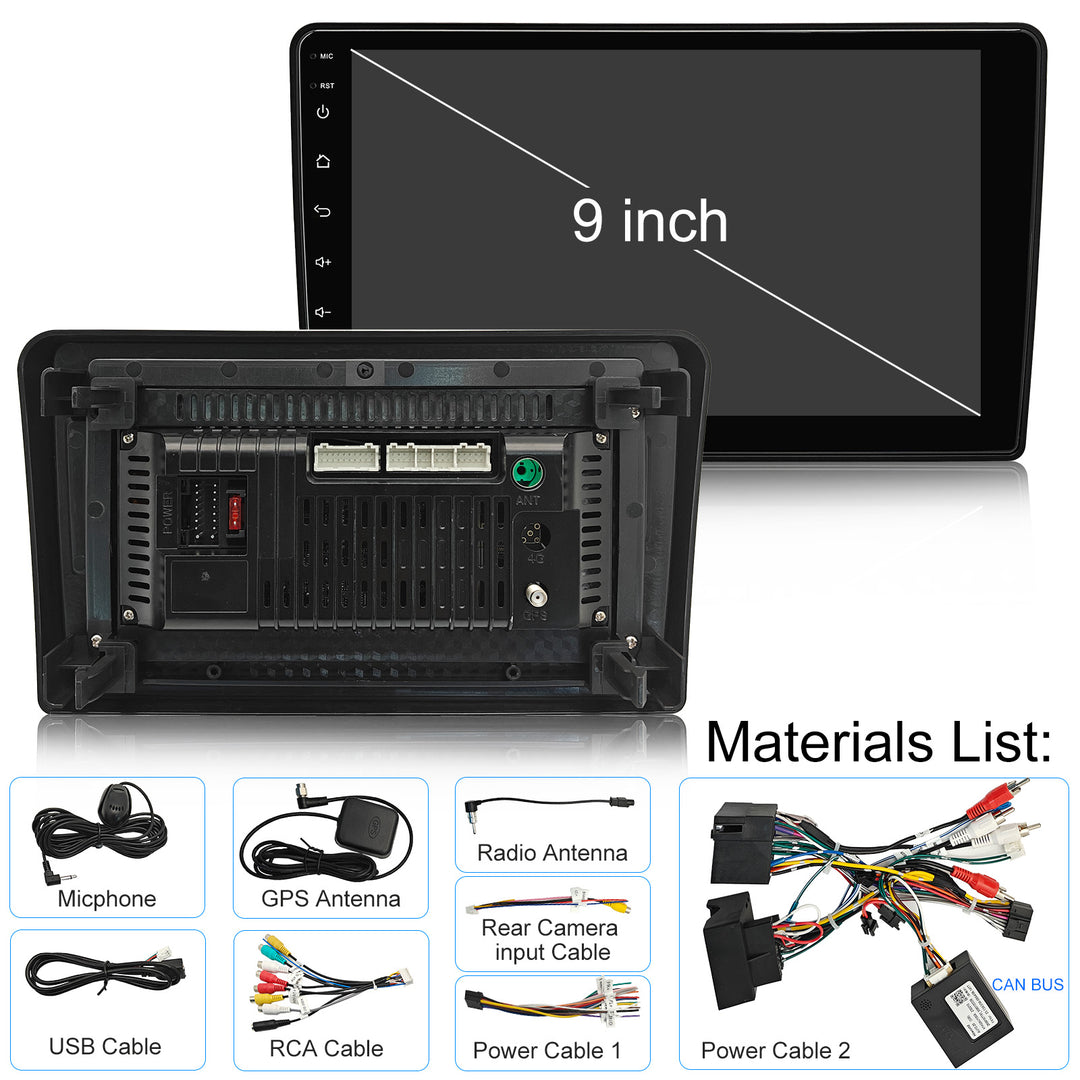 9 inch  Android 13 Auto radio GPS for AUDI A3 2008-2012 Car Radio Multimedia Video Player Navi Stereo