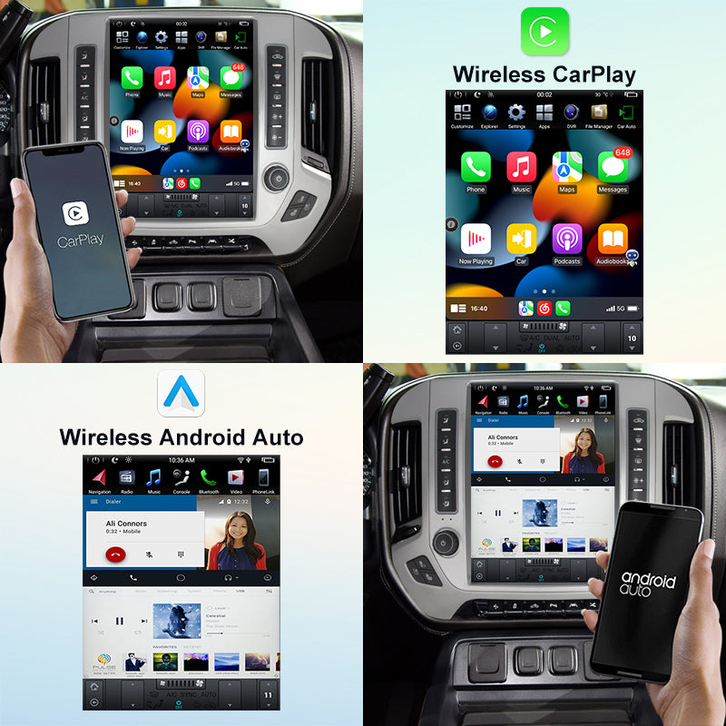 KSPIV | 12.1 Inch | Tesla Style Screen | GMC Sierra VIA Vtrux Truck | Chevrolet Silverado LD | 2014- | high level Stereo