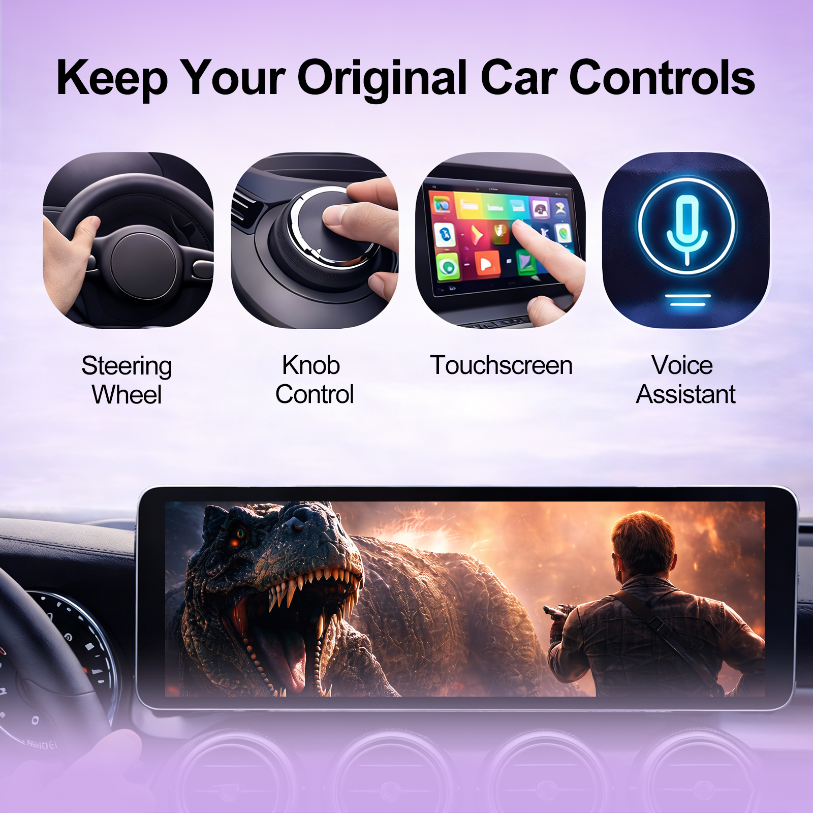 KSPIV Android Auto Wireless Carplay AI Box Fit for Cars with OEM/Factory Wired Carplay,Wireless CarPlay Android System Navigation