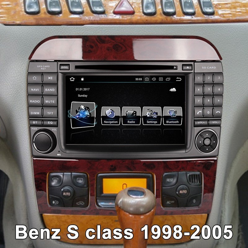 7 inch Android 10 Car GPS Navigation Screen for Benz S Class W220 1998-2005 2 Din 4+64G Car Radio Stereo Receiver Car Multimedia Palyer