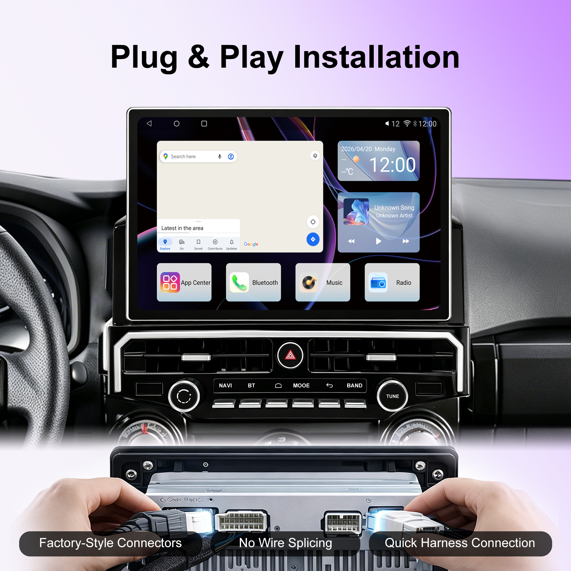 KSPIV 15” Android Car Stereo for Toyota 4Runner 2010-2024, Qualcomm 8-Core 8GB+128GB Touchscreen Radio, Wireless CarPlay Android Auto, DSP DTS Audio, GPS Navigation, Bluetooth, RCA HDMI, Backup Camera, CANBUS Plug & Play