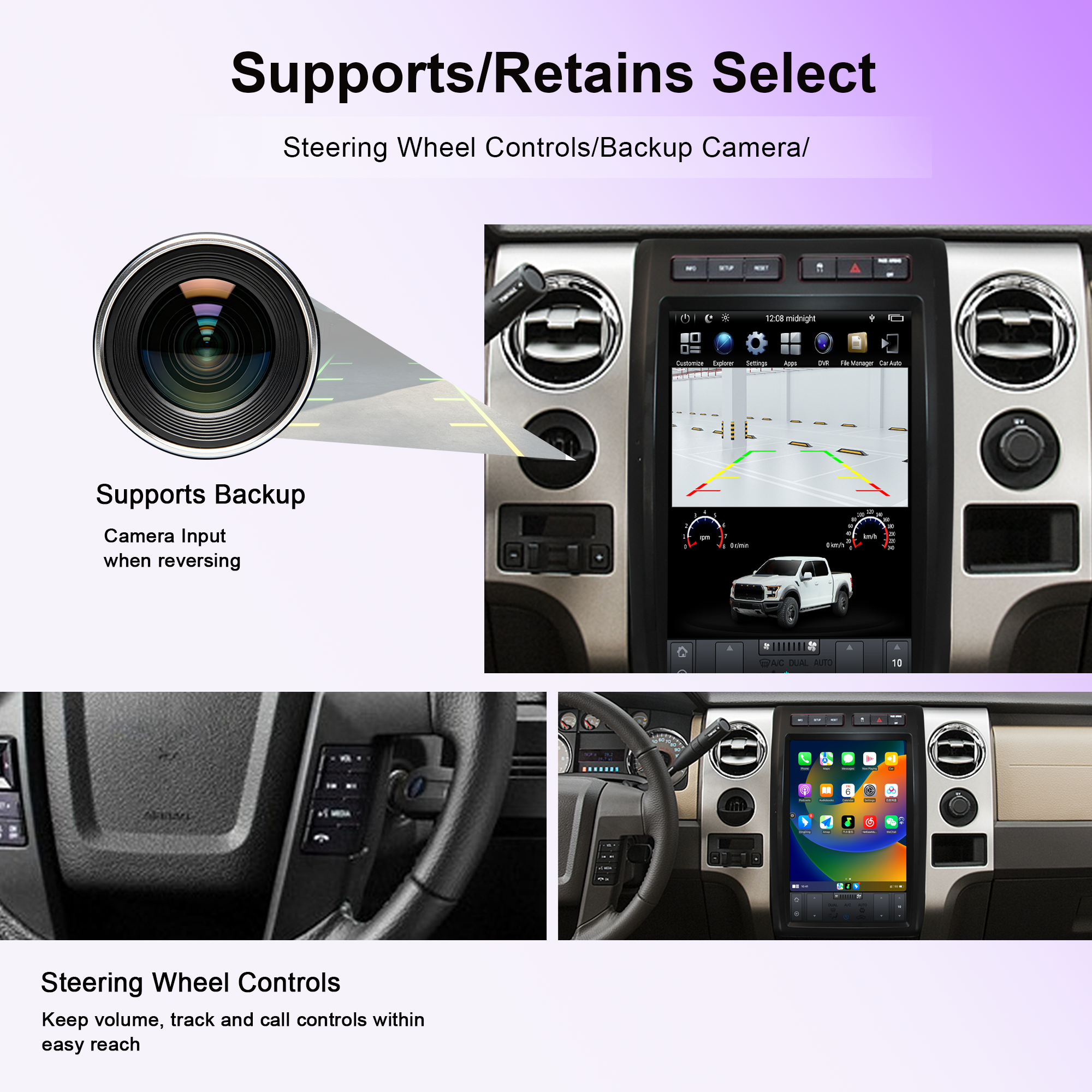 KSPIV | Android 13 |Tesla Screen | Ford F150 2009-2013 | Head Unit