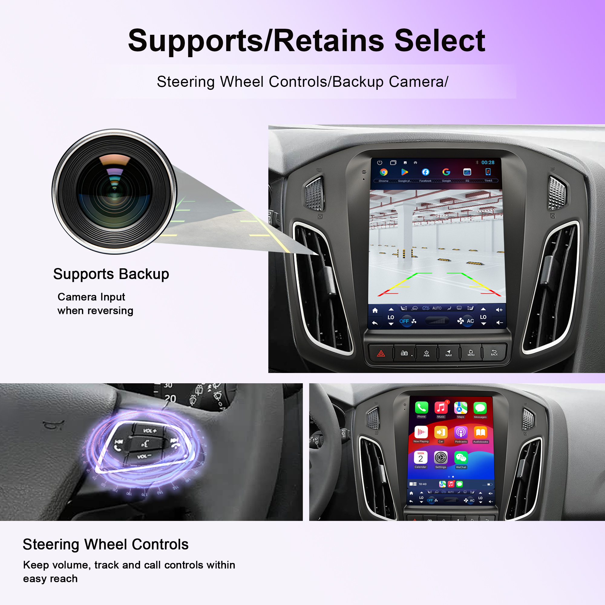 KSPIV Android 10.4 inch Tesla Style Screen for Ford Focus 2012 2013 2014 2015 Car Radio Stereo GPS Navigation Support OBD2 With Carpaly Headunit
