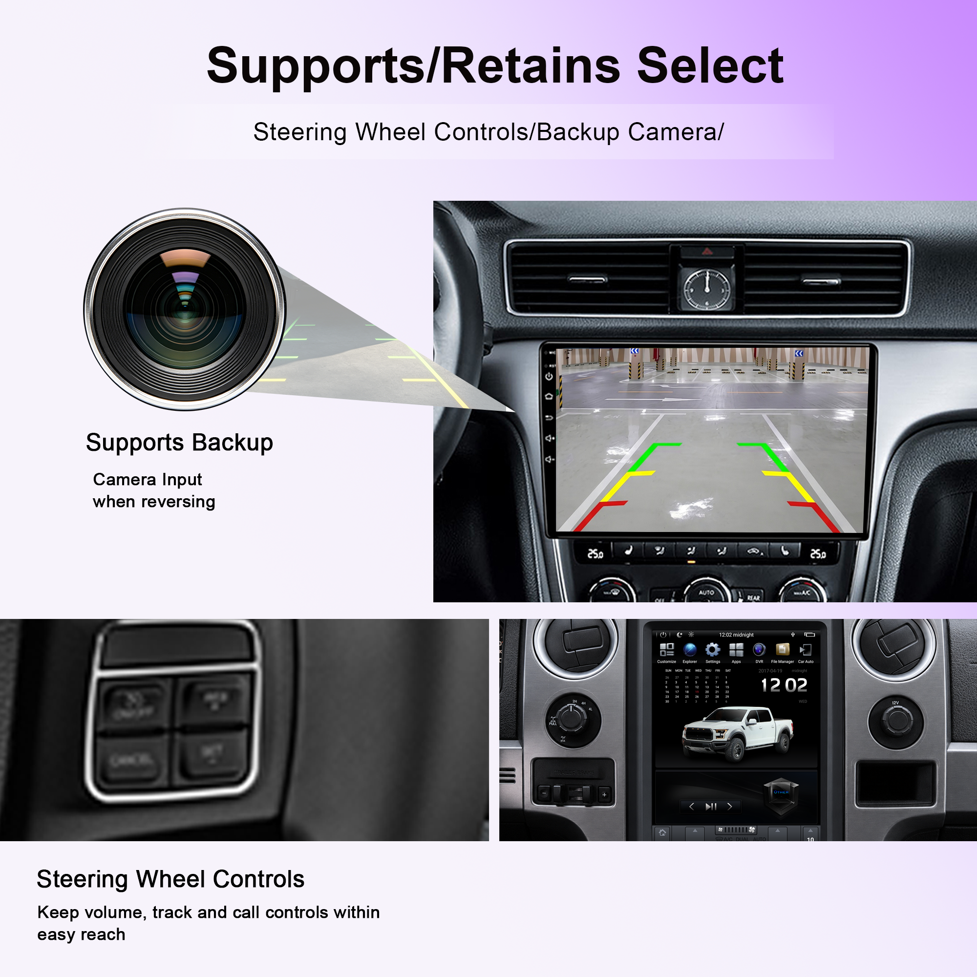 10.1" Android Car Stereo Single Din Universal with Carplay Android Auto IPS Screen