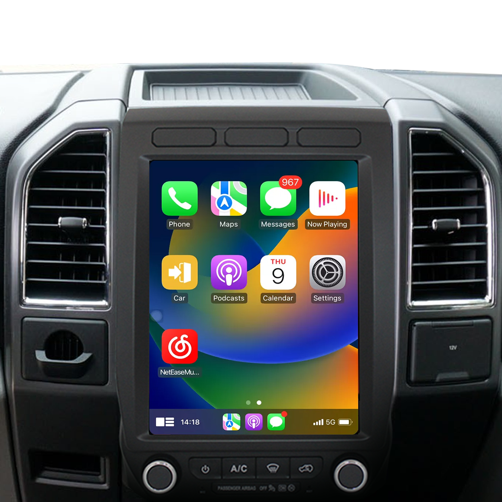 Kspiv 12.1 inch Android Car Stereo with Navigation for Ford F150 /Raptor 2015-Tesla Style Screen Wireless Carplay Android auto