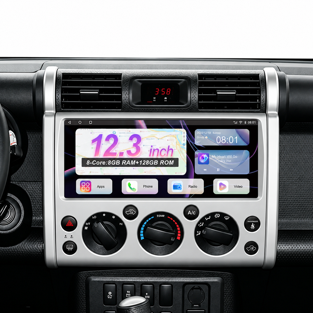 12.3 Inch Android 14 Car Stereo for Toyota FJ Cruiser 2006+