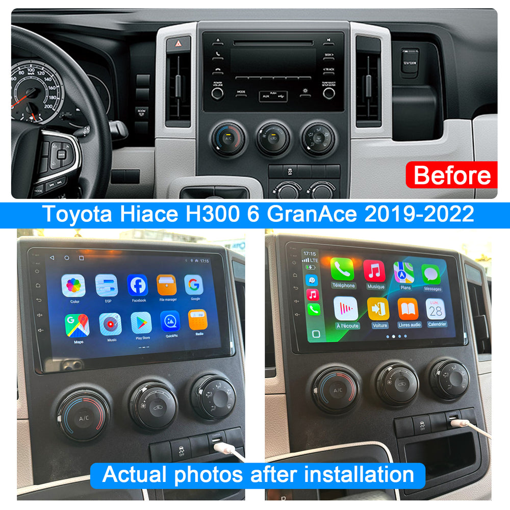 9 inch 2Din Android 13 Autoradio GPS for Toyota Hiace H300 6 GranAce 2019-2022 Car Radio Multimedia Video Player Navi Stereo