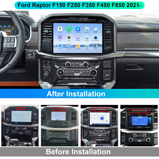 13.1 Inch Android Car Stereo Radio  for Ford F150 2021-256GB Wireless CarPlay Android Auto Rear Camera Support