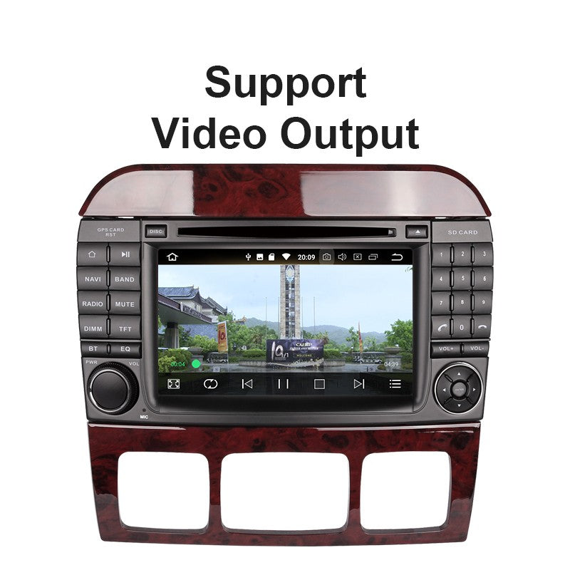 7 inch Android 10 Car GPS Navigation Screen for Benz S Class W220 1998-2005 2 Din 4+64G Car Radio Stereo Receiver Car Multimedia Palyer