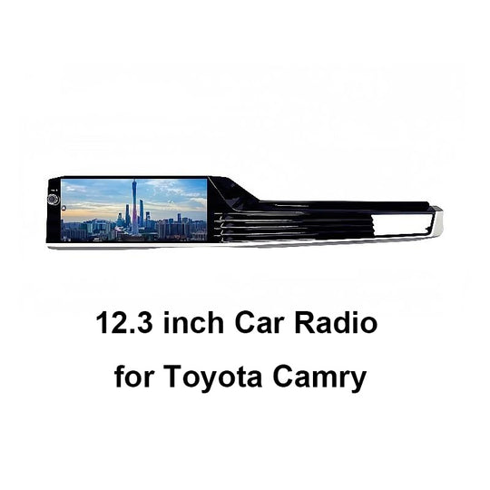 12.3 Inch Touch Screen for Toyota Camry 2025- Radio, Android Car Stereo with Carplay Android Auto in Dash GPS Navigation Bluetooth WIFI FM Steering Wheel Controls