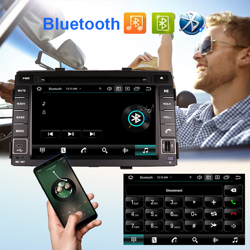 7" Car Radio For KIA SORENTO 2010-2012 Multimedia Player HD Touch Screen FM AUX Input Bluetooth MirrorLink