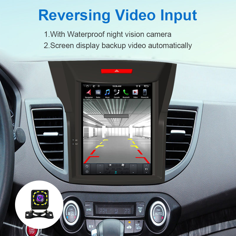 KSPIV 10.4 Inch Android Tesla Vertical Screen Car Radio For HONDA CRV 2012- / 2015- GPS Navigation Bluetooth Wifi Central Devices With Touch Screen