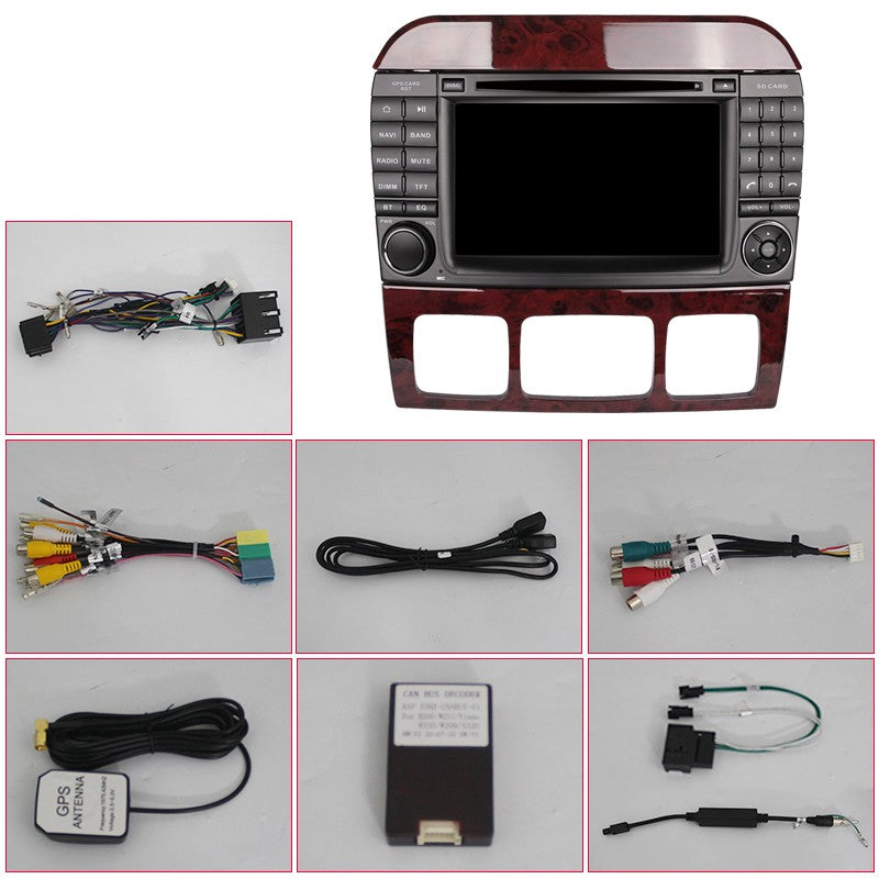 7 inch Android 10 Car GPS Navigation Screen for Benz S Class W220 1998-2005 2 Din 4+64G Car Radio Stereo Receiver Car Multimedia Palyer
