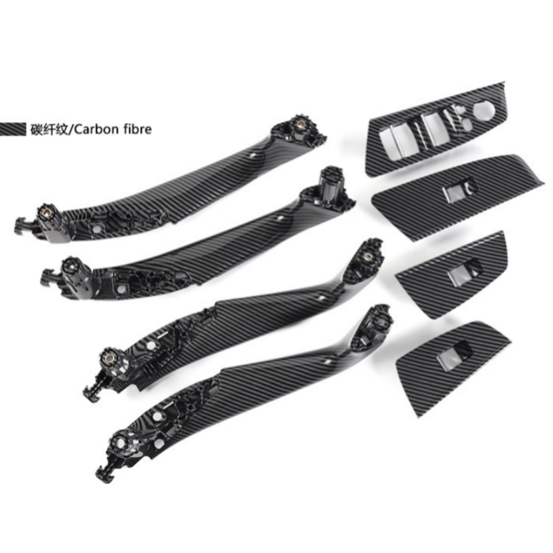 Car Door Handle Cover for BMW 5 Series 2018-2023 G30, G31. G38 F90 Inner Handle Eight-Piece Set Left-Hand Drive Version Interior Door Pull Handle
