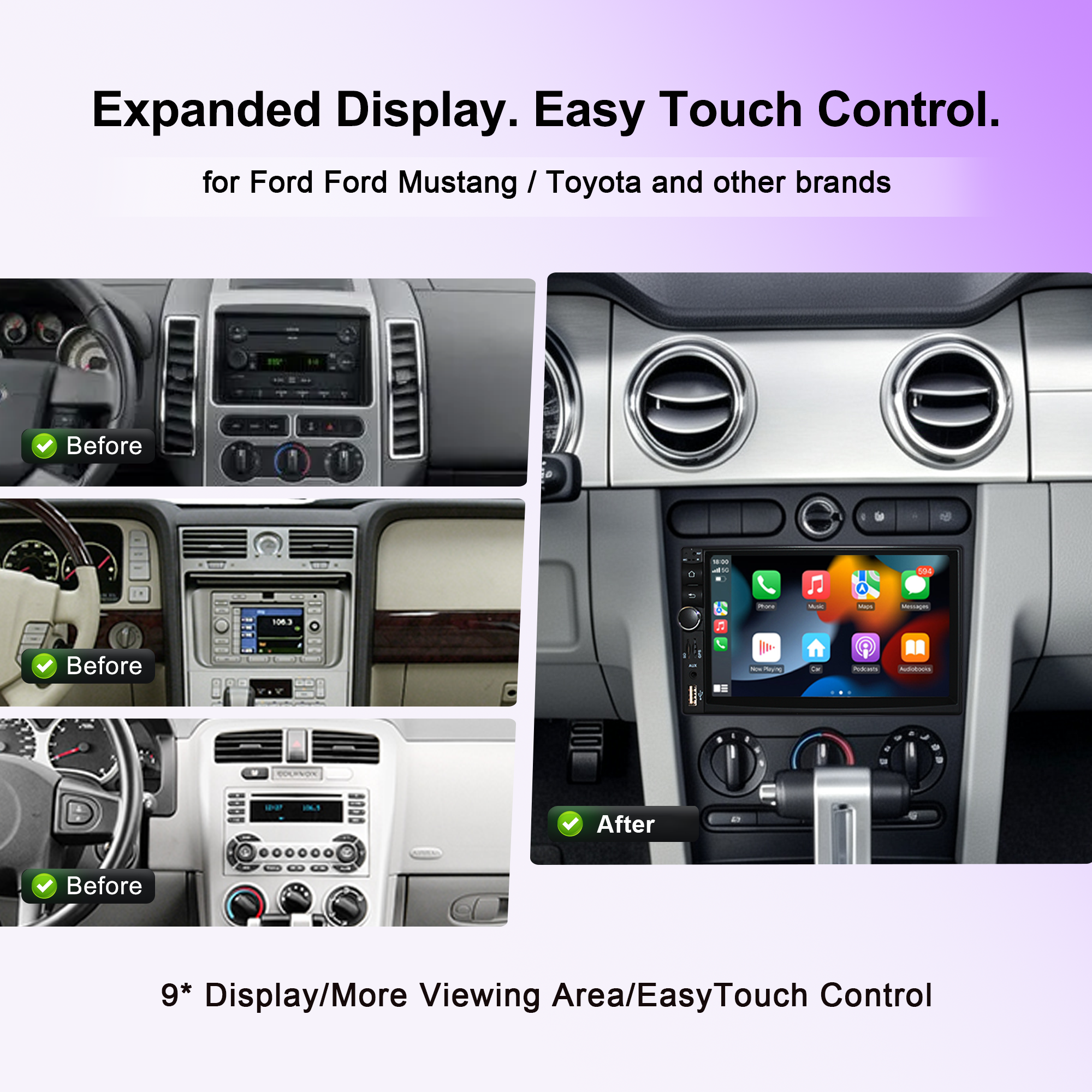 Universal 7 Inch 2 Din Android Car Multimedia Player Touch Screen In-Dash GPS Navigation Autoradio Carplay BLT/WiFi/DSP Headunit