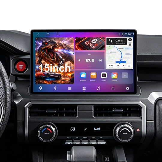 15-Inch Android 14 Car Stereo for Toyota 4Runner, QLED Touch Screen Radio with Wireless CarPlay Android Auto, Qualcomm 6125 8GB+128GB, 4G LTE, DSP Audio, GPS Navigation, JBL, Backup Camera, Plug & Play