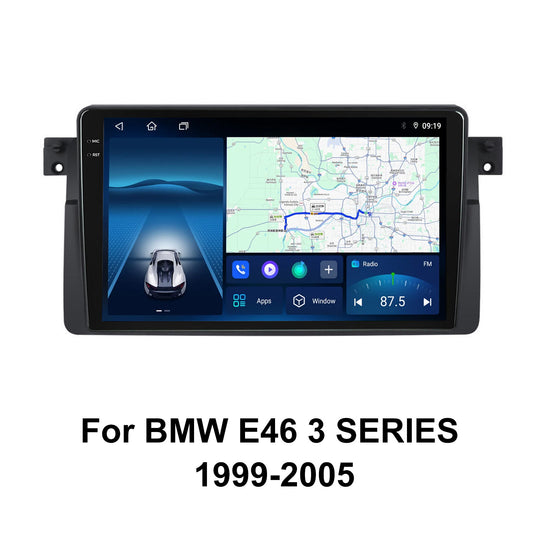 9 Inch Touch Screen Car Radio for BMW E46 3 SERIES 1999-2005, Android Car Stereo with Carplay Android Auto in Dash GPS Navigation Bluetooth WIFI FM Steering Wheel Controls