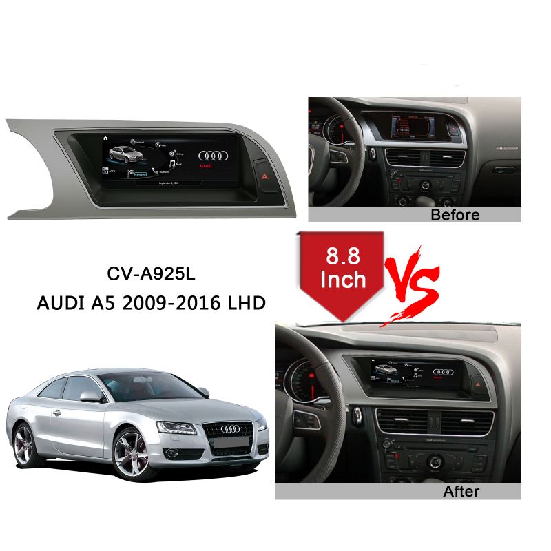 Android 8.8" Car Radio Player HD For AUDI A5 2009-2016 LHD Multimedia Video Carplay GPS Navigation DVD WIFI 4G LTE