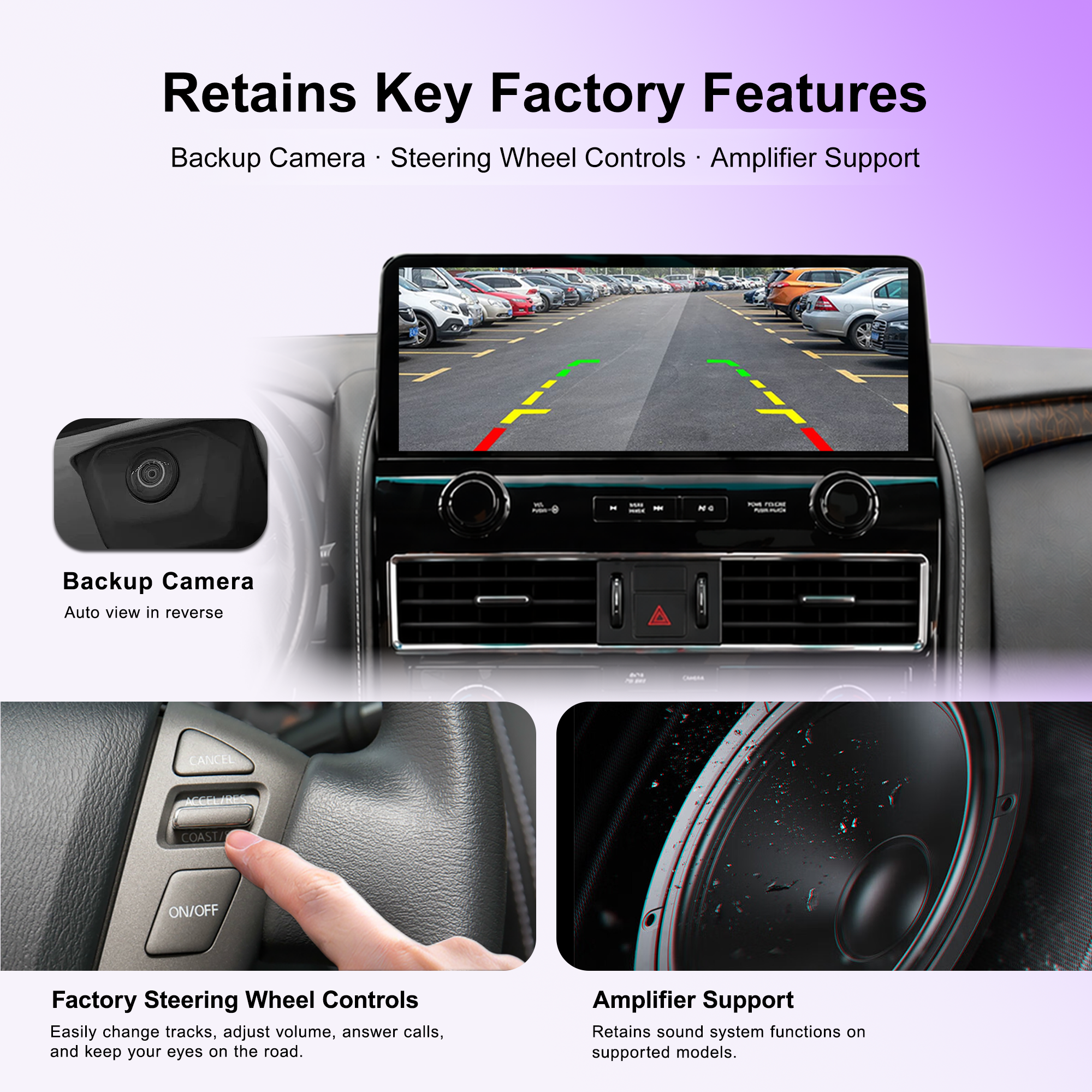 12.3" OEM 2022-Style Android Car Stereo for Infiniti QX80 / Nissan Armada 2010-2021, Wireless Apple CarPlay Android Auto, DSP DTS Audio, Qualcomm 8-Core, 8GB+128GB, 4G LTE GPS, RCA HDMI, Plug & Play