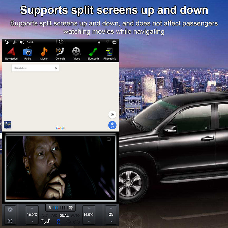 KSPIV 17 Inch Tesla Style Vertical Screen Car Multimedia Stereo For TOYOTA LAND CRUISER LC200 2008-2015 Bluetooth DSP Carplay Support Split Screen