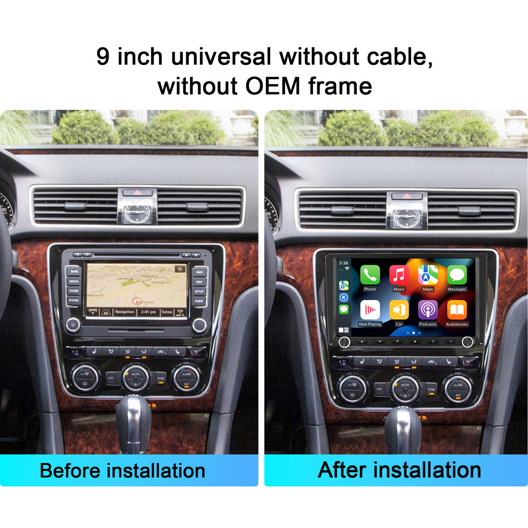 9 Inch Touch Screen Universal Car Radio Wireless WiFi Carplay Android Auto