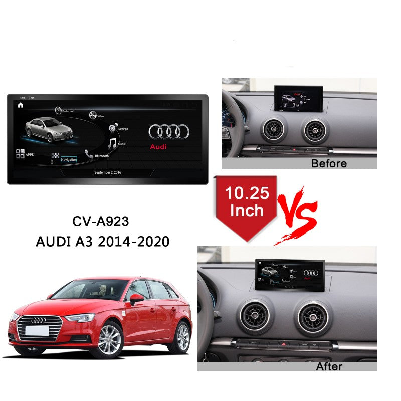 Android Car Multimedia Player GPS Navigation for AUDI A3 2014-2020 Auto Radio CarPlay Stereo 4G