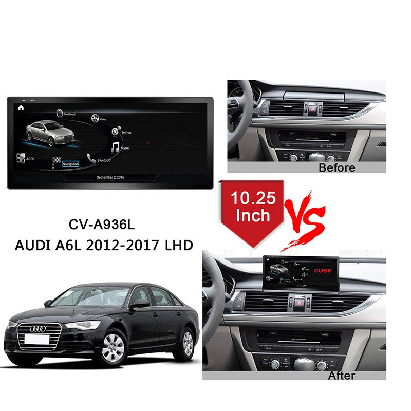 10.25 Inch Android Car DVD Player Radio Stereo For AUDI A6L 2012-2017 LHD GPS Navigation Head Unit Auto Radio Multimedia