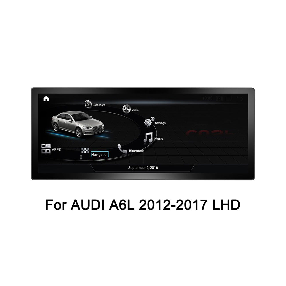 12.3 Inch Android Auto Multimedia Player Radio For AUDI A6L 2012-2017 LHD GPS Navigation Wireless Carplay