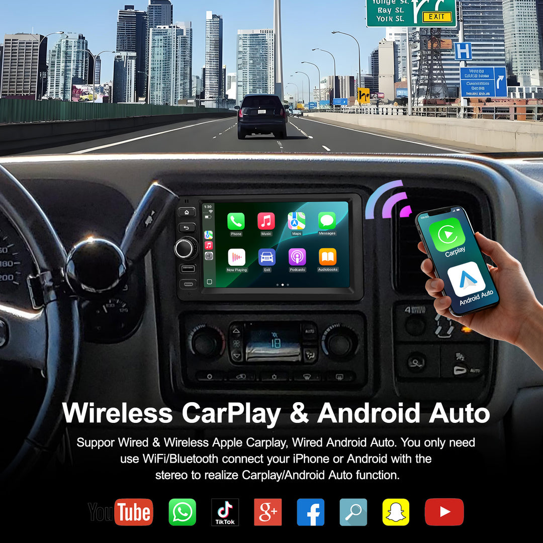 7 inch Android  Car Stereo Radio for  Chevrolet Silverado 2003- 2006 /Chevrolet Chevy 2003-2006 Multimedia Video Player  GPS IPS 4G Stereo DVD