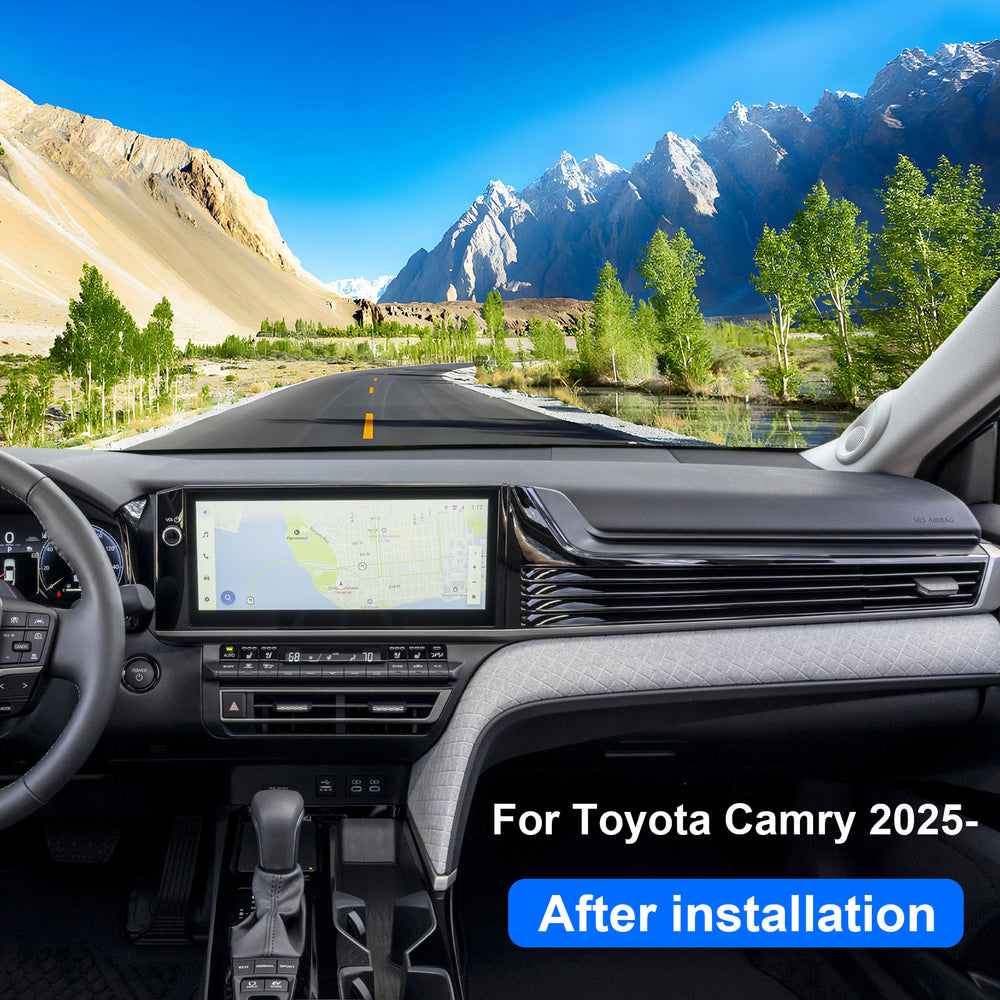 12.3 Inch Touch Screen for Toyota Camry 2025- Radio, Android Car Stereo with Carplay Android Auto in Dash GPS Navigation Bluetooth WIFI FM Steering Wheel Controls