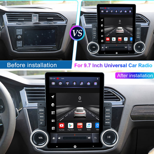 9.7 inch Android Monitor Touch Screen Wireless CarPlay Car GPS Naviagaiton Upgrade Universal Dashaboard Radio