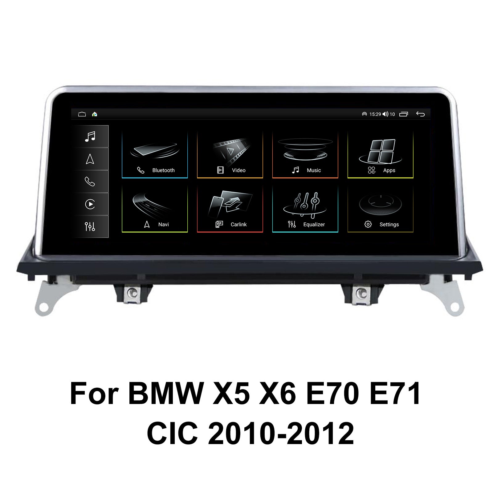 10.25 Inch GPS Navigation WIFI FM  BT Head Unit Android Multimedia Carplay Touch Screen Car Radio Player for BMW X5 X6 E70 E71 CIC 2010-2012
