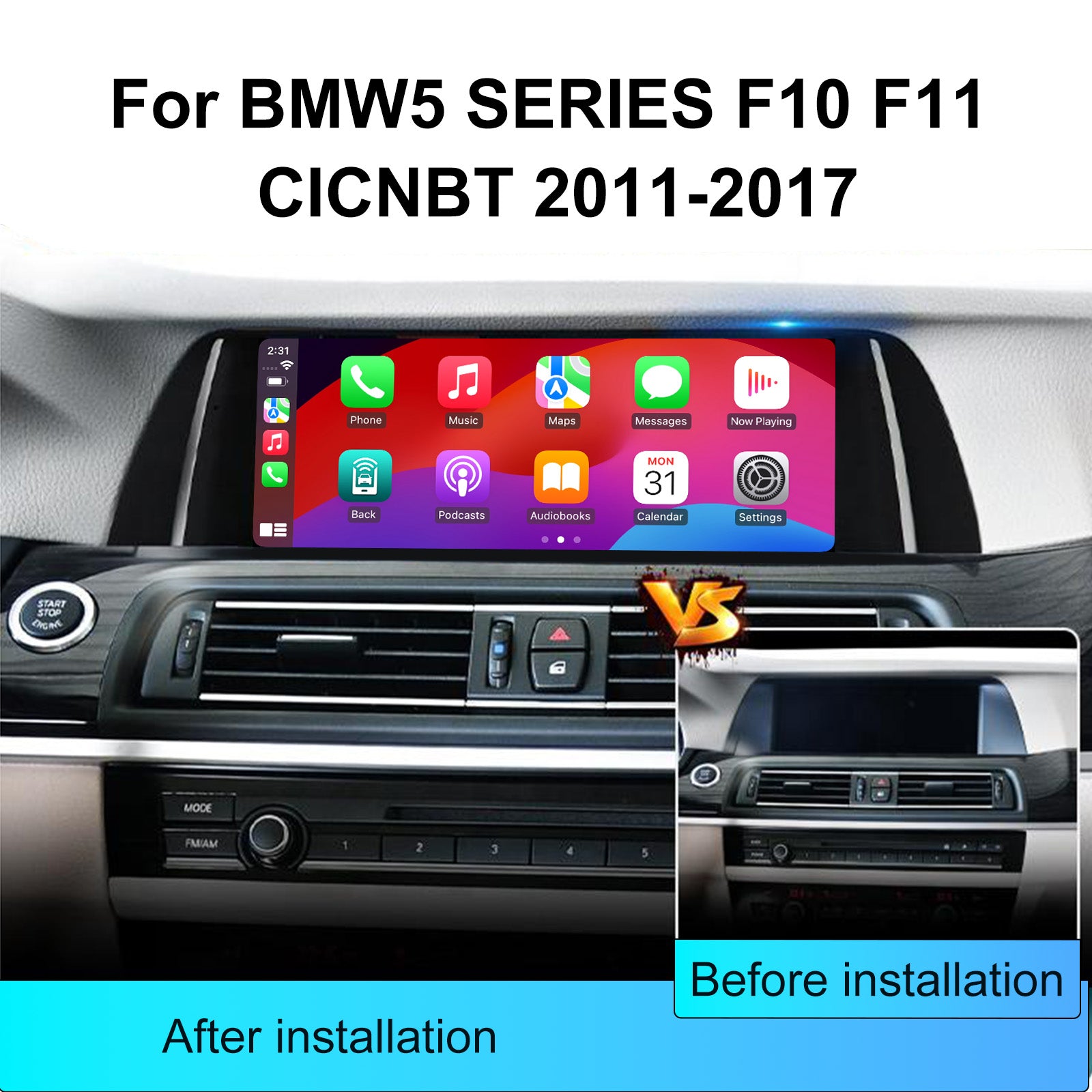 Road Top 10.25 Inch Autoradio Touchscreen Draadloze CarPlay Android Auto voor BMW 5 Series F10/F11 2010-2011 Jaar met CIC Systeem, Car Stereo Multimedia Radio Ontvanger Road Top 10.25 Inch Autoradio Touchscreen Draadloze CarPlay Android Auto voor BMW 5 Series F10/F11 2010-2011 Jaar met CIC Systeem, Car Stereo Multimedia Radio Ontvanger